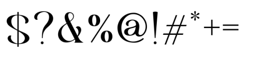Bochan Regular Serif Font OTHER CHARS