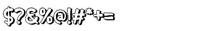 Bochank Shadow Font OTHER CHARS