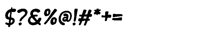 Bochank Slant Font OTHER CHARS