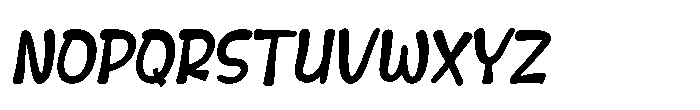 Bochank Slant Font UPPERCASE