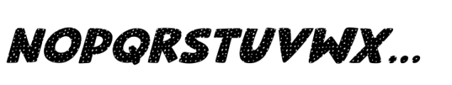 Bockwurst Dots Italic Font LOWERCASE