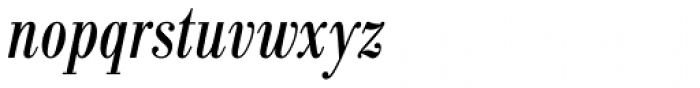 Bodoni Antiqua Cond Italic Font LOWERCASE