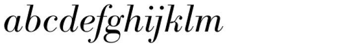 Bodoni Antiqua Light Italic Font LOWERCASE