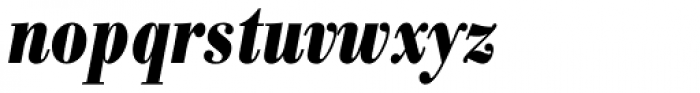 Bodoni BE Bold Condensed Italic Font LOWERCASE