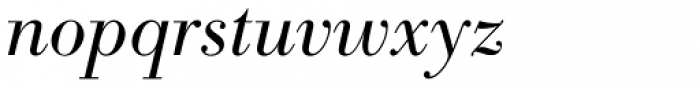 Bodoni Berthold BQ Light Italic Font LOWERCASE