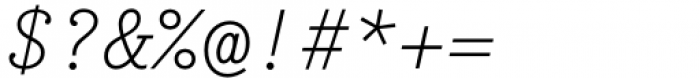 Bodoni Egyptian Mono Thin Italic Font OTHER CHARS
