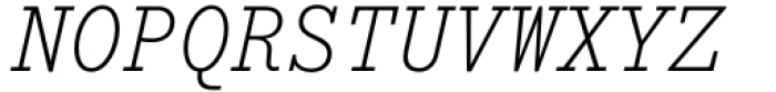 Bodoni Egyptian Mono Thin Italic Font UPPERCASE