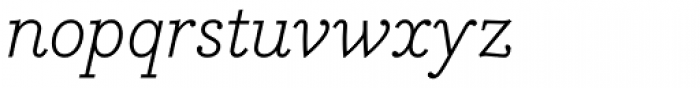 Bodoni Egyptian Pro Light Italic Font LOWERCASE