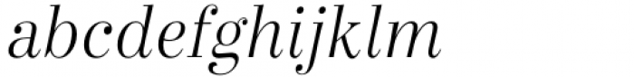 Bodoni Elegant Light Italic Font LOWERCASE