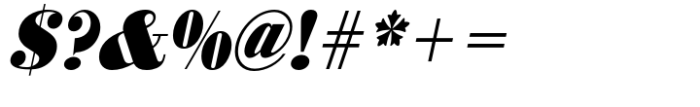 Bodoni Extra Bold Extra Narrow Oblique Font OTHER CHARS