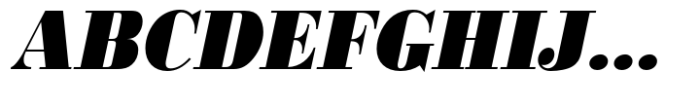 Bodoni Extra Bold Extra Narrow Oblique Font UPPERCASE