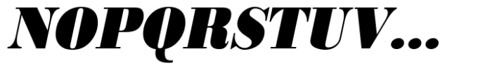 Bodoni Extra Bold Extra Narrow Oblique Font UPPERCASE
