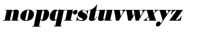 Bodoni Extra Bold Extra Narrow Oblique Font LOWERCASE