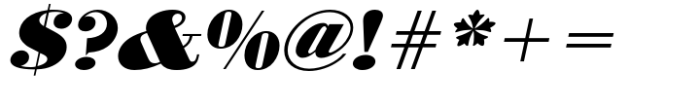 Bodoni Extra Bold Extra Wide Oblique Font OTHER CHARS