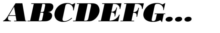 Bodoni Extra Bold Extra Wide Oblique Font UPPERCASE