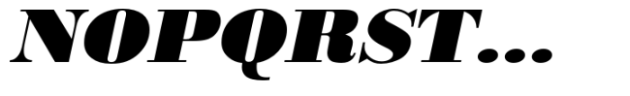 Bodoni Extra Bold Extra Wide Oblique Font UPPERCASE