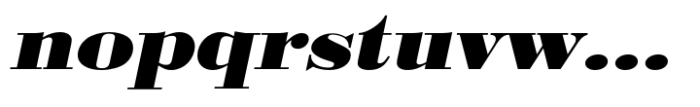 Bodoni Extra Bold Extra Wide Oblique Font LOWERCASE