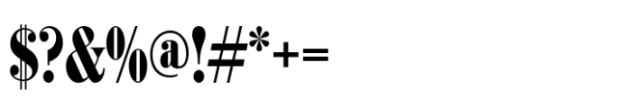 Bodoni FB Compressed Bold Font OTHER CHARS