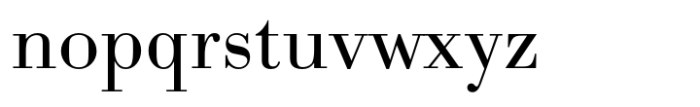 Bodoni Light Wide Font LOWERCASE