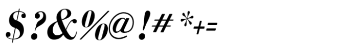 Bodoni MF Bold Italic Font OTHER CHARS