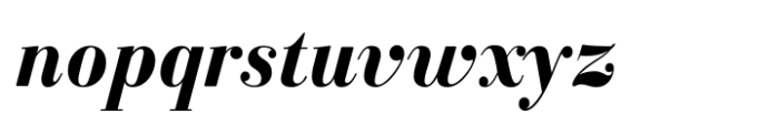 Bodoni MF Bold Italic Font LOWERCASE