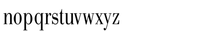 Bodoni MF Condensed Regular Font LOWERCASE