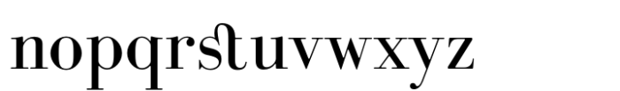Bodoni MF Regular Font LOWERCASE