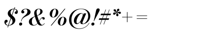 Bodoni PT Display Demi Italic Font OTHER CHARS