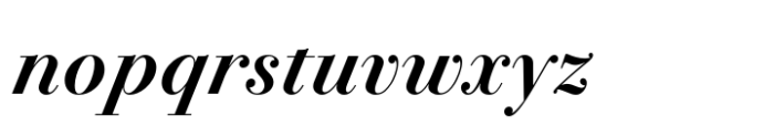Bodoni PT Display Demi Italic Font LOWERCASE