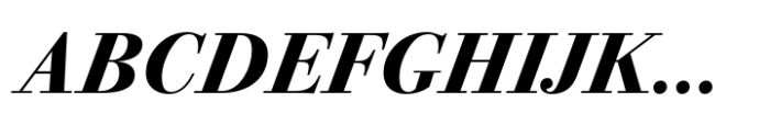 Bodoni PT Display Extra Bold Italic Font UPPERCASE