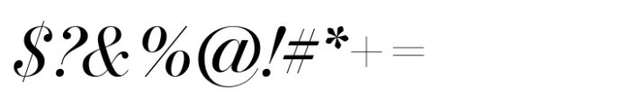 Bodoni PT Display Italic Font OTHER CHARS