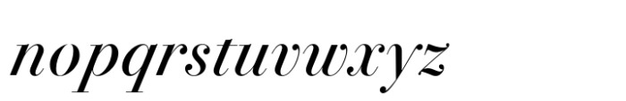 Bodoni PT Display Italic Font LOWERCASE