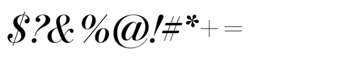 Bodoni PT Display Medium Italic Font OTHER CHARS
