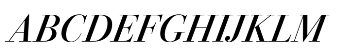 Bodoni PT Display Medium Italic Font UPPERCASE