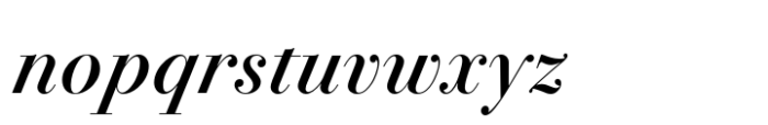 Bodoni PT Display Medium Italic Font LOWERCASE