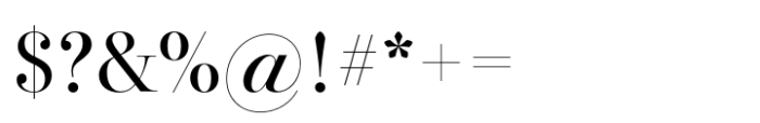Bodoni PT Display Font OTHER CHARS