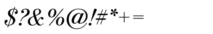 Bodoni PT Subhead Italic Font OTHER CHARS