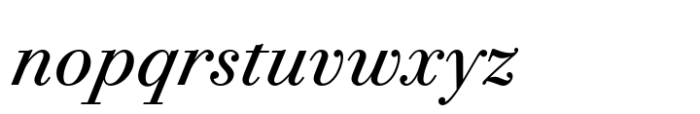 Bodoni PT Subhead Italic Font LOWERCASE