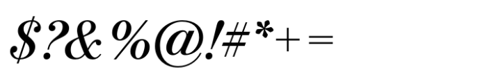 Bodoni PT Subhead Medium Italic Font OTHER CHARS