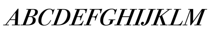Bodoni PT Subhead Medium Italic Font UPPERCASE