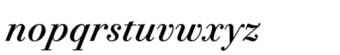 Bodoni PT Subhead Medium Italic Font LOWERCASE