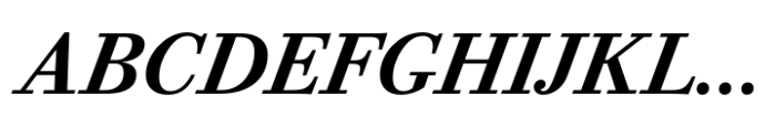 Bodoni PT Text Demi Italic Font UPPERCASE