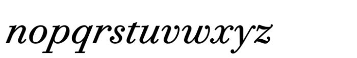 Bodoni PT Text Italic Font LOWERCASE