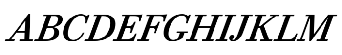 Bodoni PT Text Medium Italic Font UPPERCASE