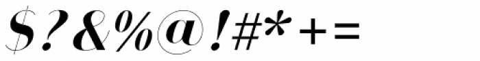 Bodoni Sans Display Bold Italic Font OTHER CHARS