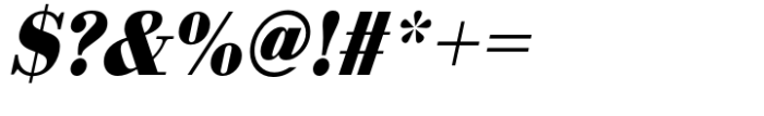 Bodoni Std Bold Extra Narrow Oblique Font OTHER CHARS