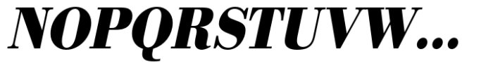 Bodoni Std Bold Extra Narrow Oblique Font UPPERCASE