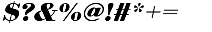 Bodoni Std Bold Extra Wide Oblique Font OTHER CHARS