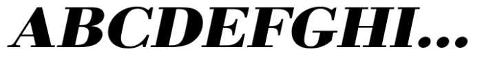 Bodoni Std Bold Extra Wide Oblique Font UPPERCASE