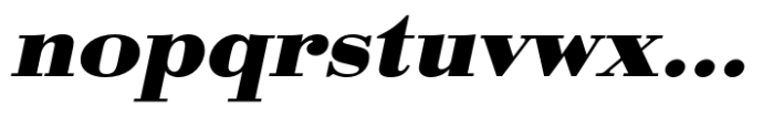 Bodoni Std Bold Extra Wide Oblique Font LOWERCASE